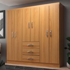 Imagem de Guarda-Roupa Casal Sevilha 6 Portas Evidencia Móveis Cinamomo
