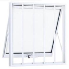 Imagem de Janela Maxiar Banheiro Grade Esquadria Brasil 50x50 Branco f123