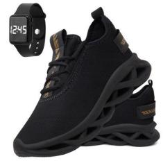 Imagem de Tênis Corrida Masculino Academia Confortavel e Relogio-Masculino