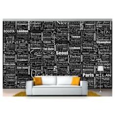 Imagem de Papel De Parede Nomes Cidades Capitais Mundo 6M² Ncd195