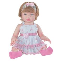 Boneca bebe reborn brianna realista de silicone 48cm sidnyl