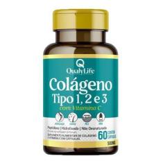 Imagem de Colágeno Tipo 1,2 E 3 Com Vitamina C 60 Cápsulas Qualylife