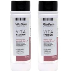 Imagem de Kit Vita Derm 2 Cremes De Pentear 5 Em 1 Vita Fashion Ideal Para Cacho