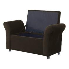 Imagem de Recamier Calçadeira Bau Egeo 120x51 material sintético Marrom - Dominc