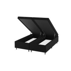 Imagem de Base Box Baú Queen Lions 35cm 1,98m 1,58m Preto