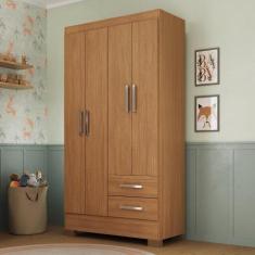 Imagem de Guarda Roupa Infantil 4 Portas e 2 Gavetas Amy Espresso Móveis Cinamom