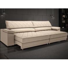 Imagem de Sofá de Duplo Molejo com Carregador USB, Retrátil e Reclinável Valenci