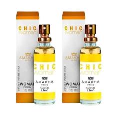 Imagem de Kit 2 Perfume Chic Woman Amakha Paris Feminino Bolso Bolsa