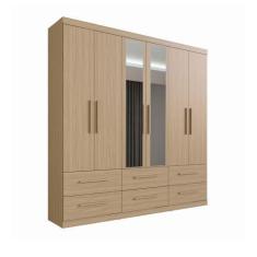 Imagem de Guarda-Roupa 6 Portas E 2 Espelhos Casal Édez Pegasus, Cedro - Herval