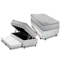 Imagem de Conjunto Box Baú Solteiro: Colchão Molas Luckspuma Masterpocket Luck S