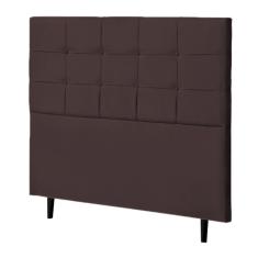 Imagem de Cabeceira Solteiro Bari 90cm Para Cama Box Suede Marrom - DS Estofados