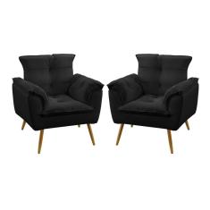 Imagem de Kit 2 Poltronas Decorativas Beta Suede  Aradecor
