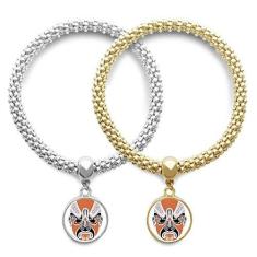 Imagem de DIYthinker Pulseira com pingente de ópera de Pequim para amantes do rosto e ópera de Pequim, joia para presente de casal