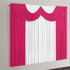 Imagem de Cortina Montreal 3 Mts em Malha Janela Sala Quarto Pink