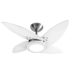 Imagem de Ventilador de Teto 110V Led Alumínio Escovado Azzam Tron Ventiladores Branco/Alumínio Escovado