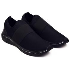 Imagem de Tênis Preto Men Confortável Lig Shoes Esporte Calce Fácil sem Cadarço Masculino-Masculino