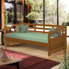 Imagem de Sofá Cama Madeira Maciça Solteiro Castanho Shop JM