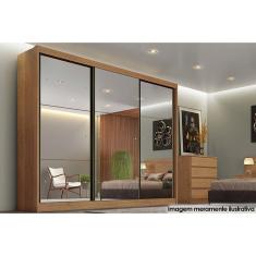 Imagem de Guarda Roupa Casal 3 Portas De Correr E 6 Gavetas C/ Espelho Passion/Atlanta Cumaru - Novo Horizonte