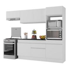 Imagem de Armário de Cozinha Compacta 4 peças com Rodapé Mp2176 Made Multimóveis Branco