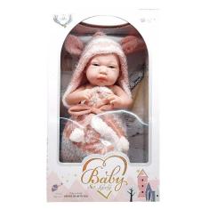 Imagem de Boneca Bebê Realista Baby So Lovely Médio 32cm com Manta Rosa 242-4 - Dorémi