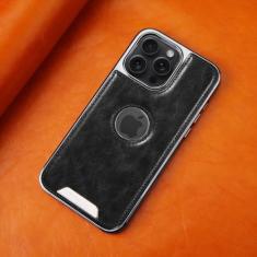 Imagem de Capa de telefone de couro magnético para iPhone 15 14 13 12 Pro Max 15 Puls Capa de telefone magnética anti-queda para iPhone 12 13 14 15 ProMax, preta, para iPhone 12 ProMax