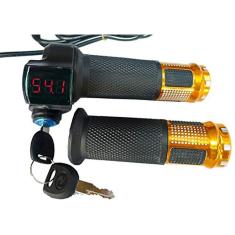 Imagem de Acelerador de Bicicleta Elétrica com Indicador de Voltagem e Trava com Chave