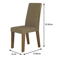 Imagem de Cadeiras Kit 2 Cadeiras Nobre 14102 Seda/Neve - Viero Móveis