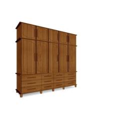 Imagem de Guarda Roupa Berlim  5 Portas 12 Gavetas Amêndoa - Luapa Moveis