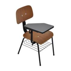 Imagem de Cadeira Secretária Universitária Base Fixa Linha Madeira - Design Offi