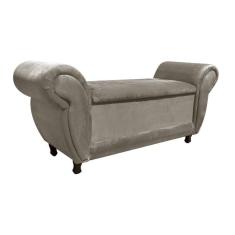 Imagem de Recamier com Baú Itália Suede Marrom Rato