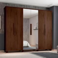 Imagem de Guarda Roupa Rv Móveis Canadá Com 6 Portas, 4 Gavetas E Espelho - Rv M