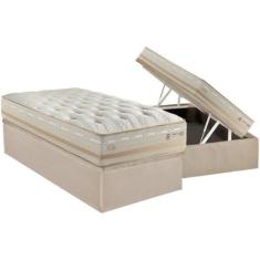 Imagem de Conjunto Box Baú Solteiro: Colchão Espuma Herval Molas Maxspring Koln 