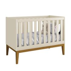Imagem de Berço Mini Cama Classic com Pés Amadeirado - Reller Móveis Areia Fosco