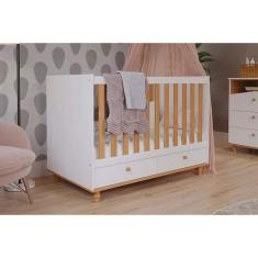 Imagem de Berço Infantil Candy Branco/Nature - Permóbili Baby