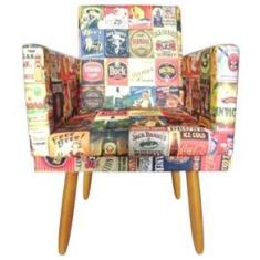 Imagem de Poltrona Decorativa Nina Pés Palito Cerveja Beer Rodapé