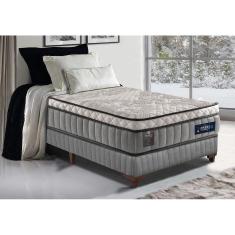 Imagem de Cama Box Solteiro Colchão Euro Pillow + Box 88X188x60 Molas Ensacadas Cama Inbox Frost Thermogel Living