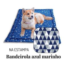 Imagem de Colchonete Cama Pet Médio 80X60 Impermeável - Band. Marinho