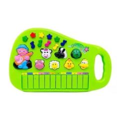 Imagem de Teclado Piano Infantil  Som De Animais E Luz (Verde) - Toys