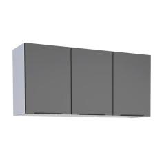 Imagem de Armário Aéreo de Cozinha Aço 3 Portas Jupter 120 Cozimax Preto