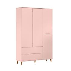 Imagem de Guarda Roupa Infantil Lunna Retrô com 04 Portas e 02 Gavetas