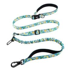 Imagem de QQPETS Coleira para cães sem usar as mãos com cinto ajustável para corrida – Alça elástica retrátil versátil com alça acolchoada para cães médios e grandes para corrida, caminhada e caminhada