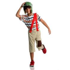 Imagem de Fantasia Chaves Infantil Retro Com Suspensório E Boné - Sulamericana F