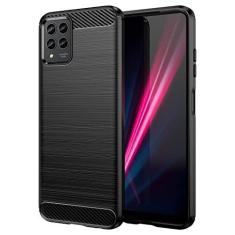Imagem de For T-Mobile REVVL 6 Pro 5G Brushed Texture Carbon Fiber TPU Phone Case