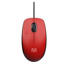 Imagem de Mouse Com Fio MF400 Clique Silencioso Conexão USB 1200dpi Cabo de 180cm 3 Botões Vermelho Multi - MO390