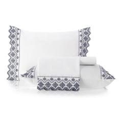 Imagem de Jogo de Cama Casal 4 Peças Altenburg Provence Noite Azul