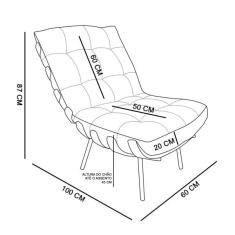 Imagem de Poltrona Costela Suede  - rr Decor