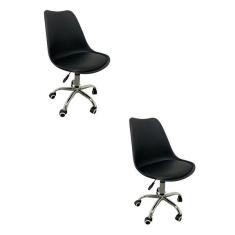 Imagem de Kit 2 Cadeiras Escrit rio Secret ria Decorativa Eames Chicago