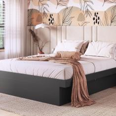 Imagem de Cama Casal Box Baú 140 Bogotá 138x188cm Grafite