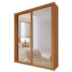 Imagem de Guarda Roupa Solteiro Espelhado 2 Portas 3 Gavetas - Pietro - Móveis Bettio