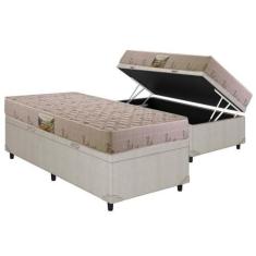 Imagem de Cama Box Baú Solteiro: Colchão Espuma D33 Herval  Cannes Double Face +